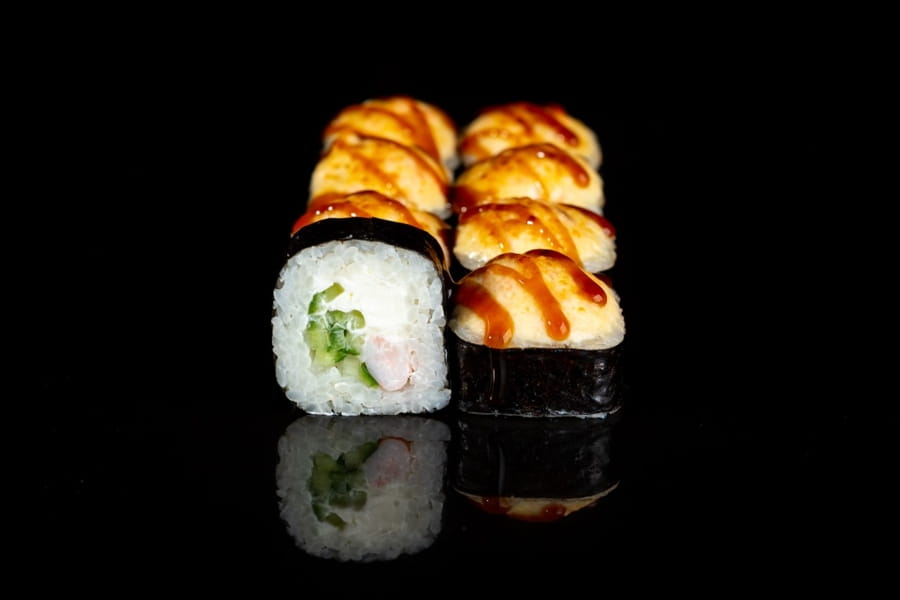 Запеченный с креветкой