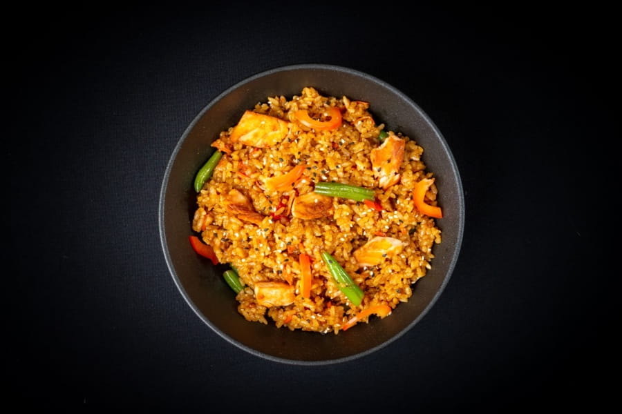 Тяхан с лососем