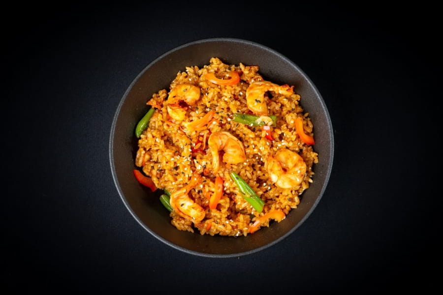 Тяхан с креветками